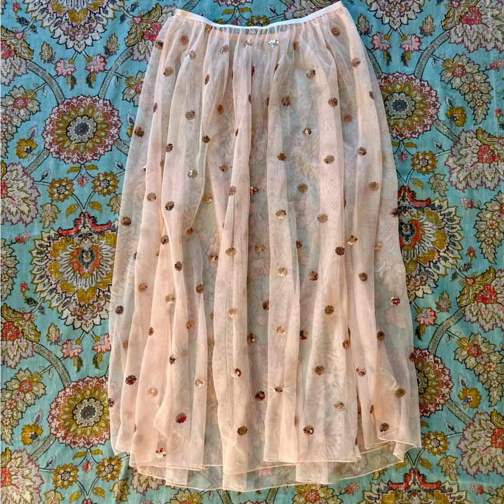 Free People Intimately Sheer Sequin Maxi Skirt